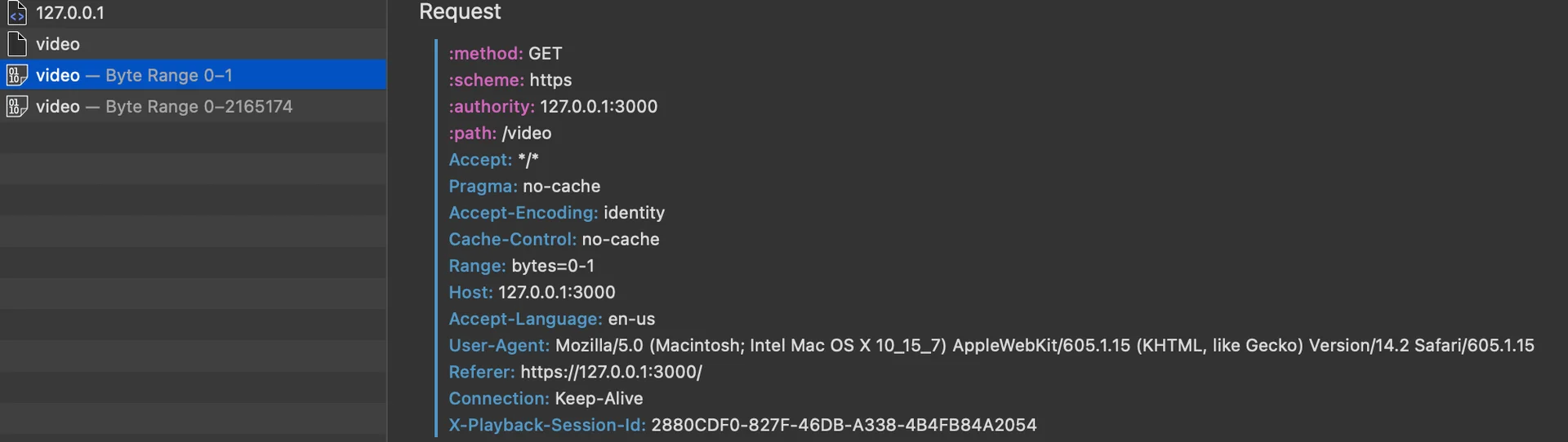 Safari tests if the server supports 206